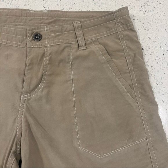 KUHL Outdoor Tan Hiking Shorts | Snap Button, Zip & Drawstring | Women’s Sz 10 - Picture 2 of 10